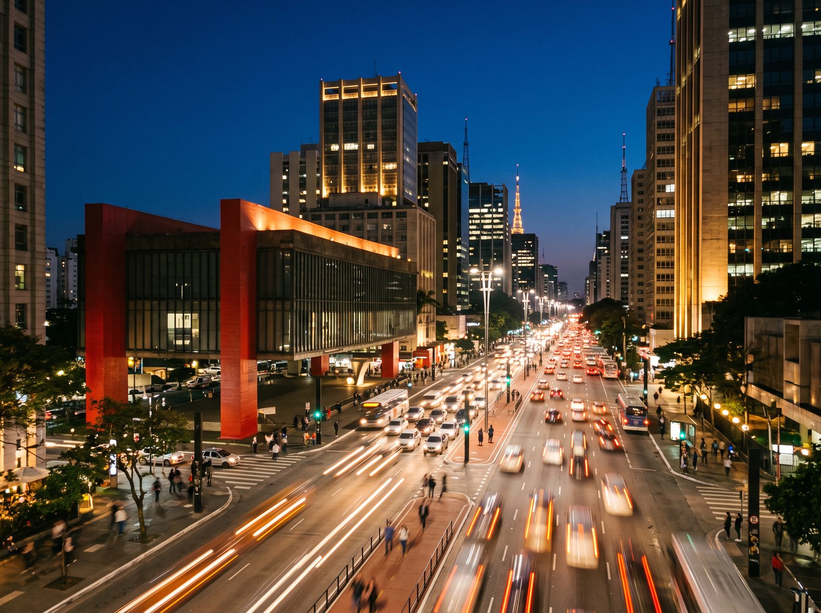 Avenida Paulista ao entardecer